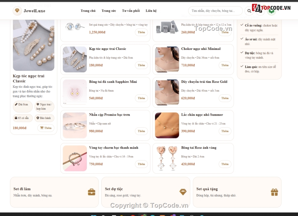 Jewel,web bán trang sức,web trang sức
